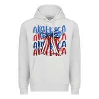 Dove Grey america ribbon Premium Hoodie - JahusDesignShop