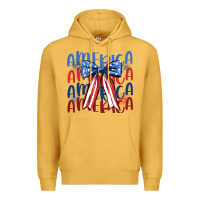 Mustard america ribbon Premium Hoodie - JahusDesignShop