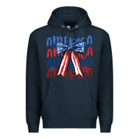 Navy america ribbon Premium Hoodie - JahusDesignShop