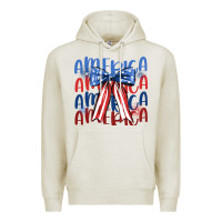 Oatmeal Heather america ribbon Premium Hoodie - JahusDesignShop