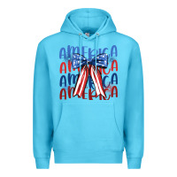 Ocean Blue america ribbon Premium Hoodie - JahusDesignShop