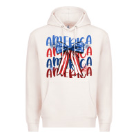 Pale Pink america ribbon Premium Hoodie - JahusDesignShop
