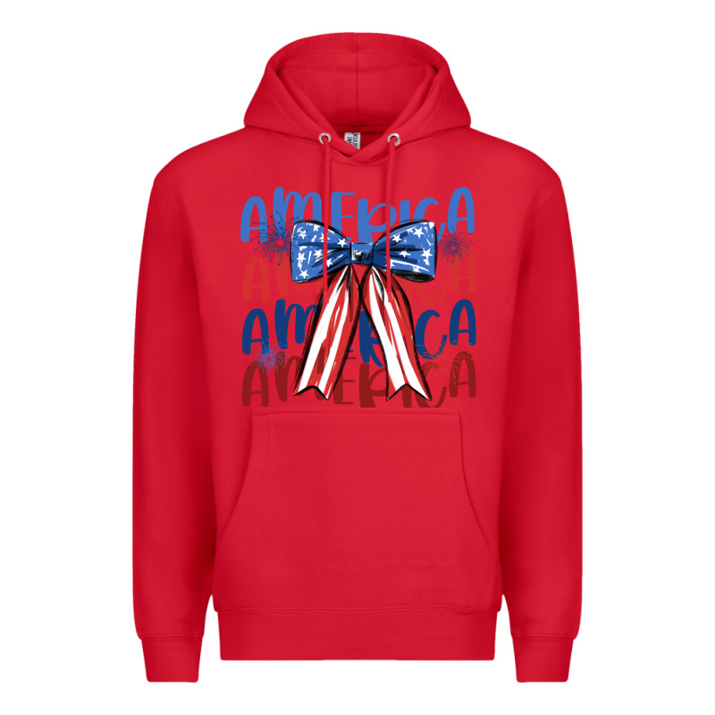America Ribbon Premium Hoodie by JahusDesignShop | Teevron