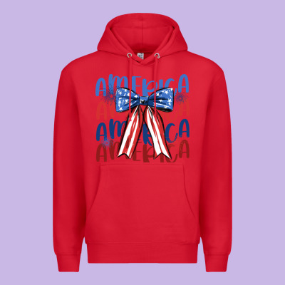 America Ribbon Premium Hoodie Designed By Jahusdesignshop