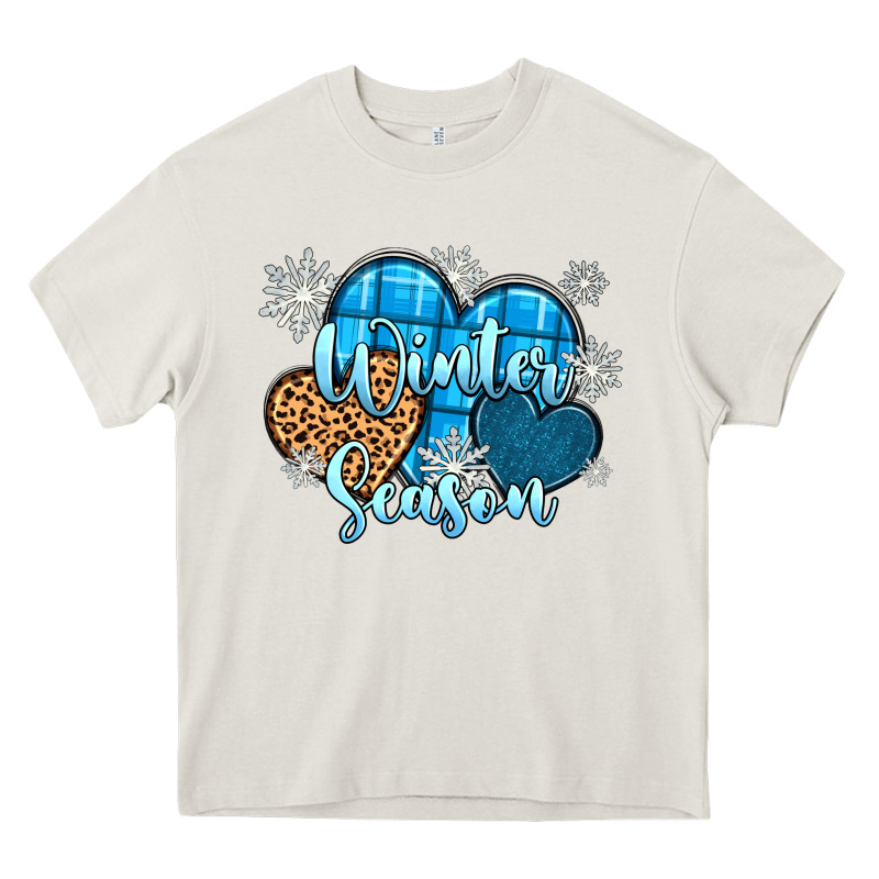 Snow Hearts Winter Season Heavy Core Tee by Zillion Design Studio | Teevron