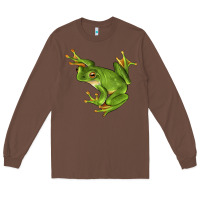 Chestnut White Lipped Tree Frog Illustrations Long Sleeve Tee - LillyAllenDesigns