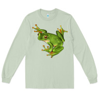 Matcha White Lipped Tree Frog Illustrations Long Sleeve Tee - LillyAllenDesigns