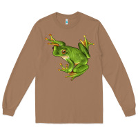 Toasted Coconut White Lipped Tree Frog Illustrations Long Sleeve Tee - LillyAllenDesigns