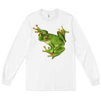 White White Lipped Tree Frog Illustrations Long Sleeve Tee - LillyAllenDesigns