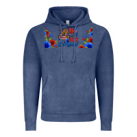 Vintage Denim floral 4th of july crew 16oz libbey cup Vintage Hoodie - HRA Design Shop