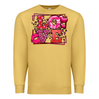 Antique Gold Love Valentine's Day leopard frame Premium Sweatshirt - LillyAllenDesigns