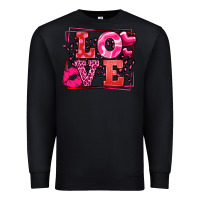 Black Love Valentine's Day leopard frame Premium Sweatshirt - LillyAllenDesigns