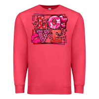 Cardinal Love Valentine's Day leopard frame Premium Sweatshirt - LillyAllenDesigns