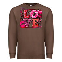 Chestnut Love Valentine's Day leopard frame Premium Sweatshirt - LillyAllenDesigns