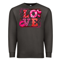 Smoke Love Valentine's Day leopard frame Premium Sweatshirt - LillyAllenDesigns