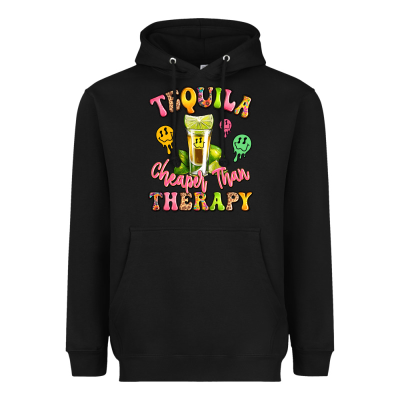 Tequila Cheaper Than Therapy Heavyweight Hoodie by LillyAllenDesigns | Teevron