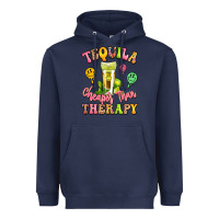Navy tequila cheaper than therapy Heavyweight Hoodie - LillyAllenDesigns
