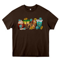 Chocolate Brown western rodeo coffee cup Heavy Core Tee - texasbilliewilder