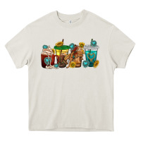 Cream western rodeo coffee cup Heavy Core Tee - texasbilliewilder