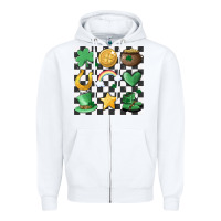White checker board lucky charms Zipper Hoodie - MaliasSmallBusiness