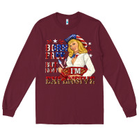 Burgundy born free but now im expensive Long Sleeve Tee - NancyCooperArtShop