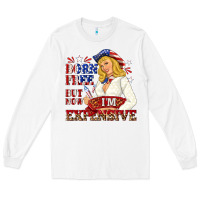 White born free but now im expensive Long Sleeve Tee - NancyCooperArtShop