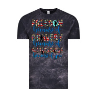 Cloud Black freedom because of bravery because of selflessness because of you Vintage Tee - JahusDesignShop