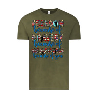 Vintage Olive freedom because of bravery because of selflessness because of you Vintage Tee - JahusDesignShop
