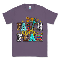 Lavender faith over fear with cross and sunflowers Classic Tee - AdoDesignShop