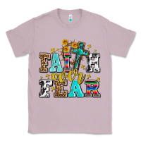 Lilac faith over fear with cross and sunflowers Classic Tee - AdoDesignShop