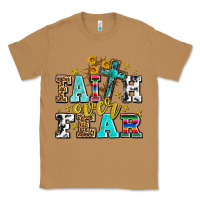 Toasted Coconut faith over fear with cross and sunflowers Classic Tee - AdoDesignShop