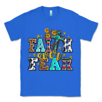 True Royal faith over fear with cross and sunflowers Classic Tee - AdoDesignShop