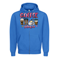 True Royal coffee please Zipper Hoodie - MaliasSmallBusiness