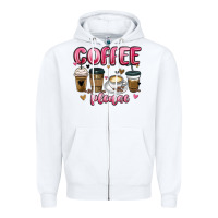 White coffee please Zipper Hoodie - MaliasSmallBusiness
