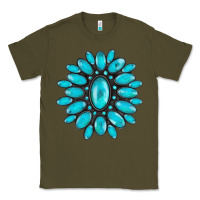 Army Green turqoise gemstone Classic Tee - AdoDesignShop