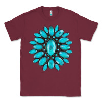 Burgundy turqoise gemstone Classic Tee - AdoDesignShop