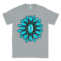 Heather Grey turqoise gemstone Classic Tee - AdoDesignShop
