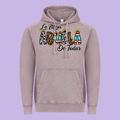 La Mejor Abuela De Todas Vintage Hoodie Designed By Cowhidedigitalart