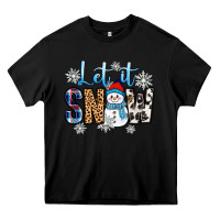 Black let it snow Heavy Core Tee - Zillion Design Studio