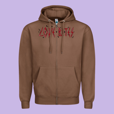 Love Bites Zipper Hoodie Designed By Maliassmallbusiness
