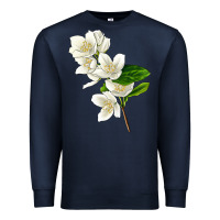 Navy Mock Oranges Premium Sweatshirt - LillyAllenDesigns