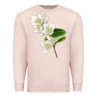 Pale Pink Mock Oranges Premium Sweatshirt - LillyAllenDesigns