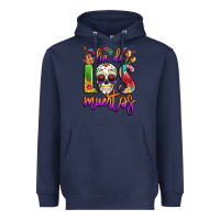 Navy dia de los muertos Heavyweight Hoodie - LillyAllenDesigns