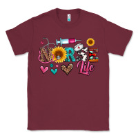 Burgundy western nurse life Classic Tee - Artiststas