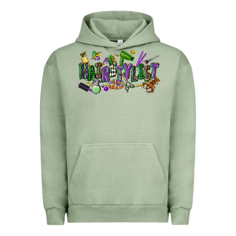 Hairstylist Mardi Gras Urban Hoodie by CowGirlArtShop | Teevron