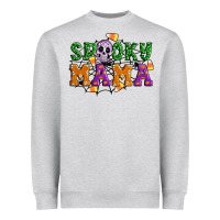 Heather Grey Spooky mama Heavyweight Sweatshirt - Artiststas