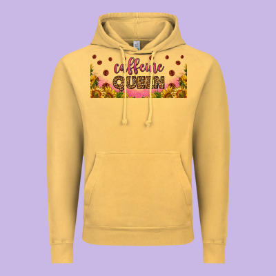 Caffeine Queen 16oz Libbey Cup Vintage Hoodie Designed By Hra Design Shop