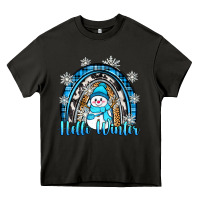 Asphalt hello winter rainbow Heavy Core Tee - Zillion Design Studio