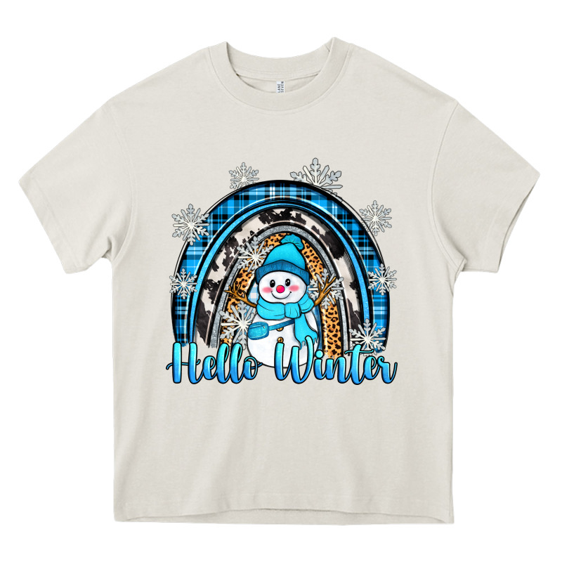 Hello Winter Rainbow Heavy Core Tee by Zillion Design Studio | Teevron