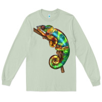 Matcha Chameleon Lizard Illustrations Long Sleeve Tee - LillyAllenDesigns